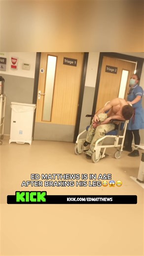 Ed Matthews in A&E Following a Leg Injury