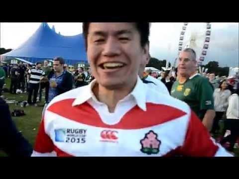 Japan beat South Africa @ Richmond Fan Zone | Rugby World Cup 2015