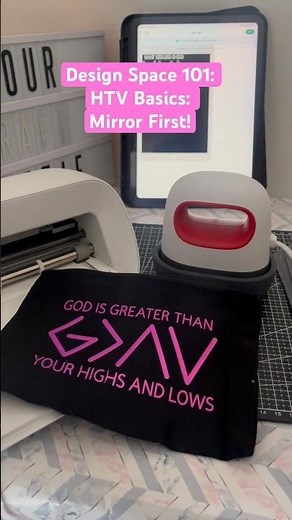 Design Space 101: HTV Basics - Mirror First! #smallbusiness #cricutdesignspace #cricut