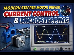 Demonstrating microstepping operation of a stepper motor and scope traces