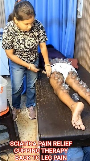Sciatica Back Pain Treatment with Cupping Therapy | Leg Pain Relief | L4 L5 S1 Pain #painrelief