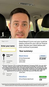 🇬🇧🔍 Potential Refund Alert for car owners! You can check if you’re owed £1,846* in under 60 seconds… and it’s FREE!! 🤯💷 A UK company called Smart Finance Check has a FREE 60-second tool that tells you if you’re one of the 14 million drivers owed a mis-sold car finance refund. And the best part? You don’t need to remember or supply ANY details about your previous finance agreements EVERYTHING THEY ASK YOU CAN BE ANSWERED ON THE SPOT & THE CHECK CAN BE COMPLETED IN UNDER A MINUTE They do the