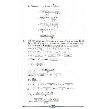 11th Commerce Mathematics and Statistics | Practical Book Solution | 4.Measures of Dispersion