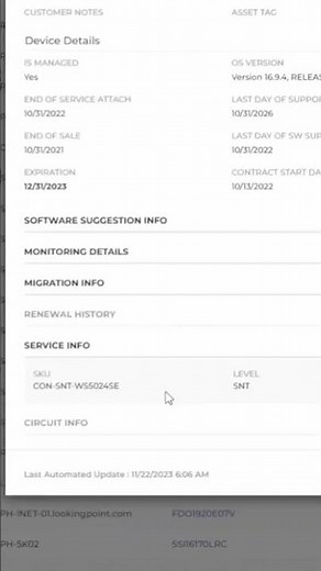 How to check the Level of Support on a Cisco Device