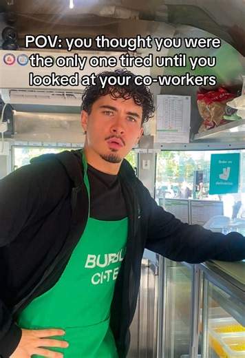Hospitality work exhaustion: POV seeing tired co-workers