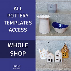 Slab Building Pottery Templates Whole Shop Access_clay Template Bundle_pottery Shop Digital Access_diy Pottery Designs_pottery Tutorial - Etsy