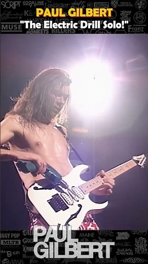 PAUL GILBERT: The Electric Drill Solo! #paulgilbert #mrbig #guitarist #rocknroll