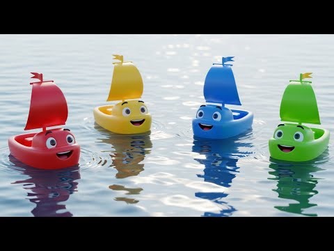 Four Little Toy Boats Sail Sail Sail | Bath Time Counting & Ocean Song