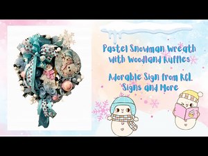 How to Make a Snowman Deco Mesh Wreath on an Evergreen Base |Crafting with Hard Working Mom