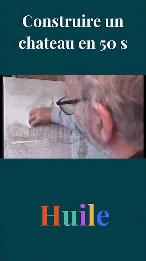 Etude rapide d'un château à l'huile