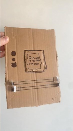 Part:1/Making a tiny pc just out of cardboard.What should i add next?#tech#pcbuilding #pc #gaming