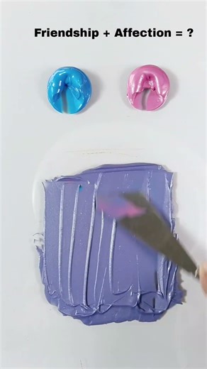 Friendship + Affection = ? 💜 | Guess the Emotion! | #paintmixing #trending #shorts #colors #metallic