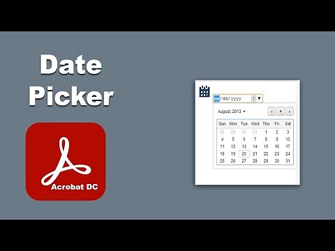 how to add a date picker into fillable pdf form using adobe acrobat pro DC