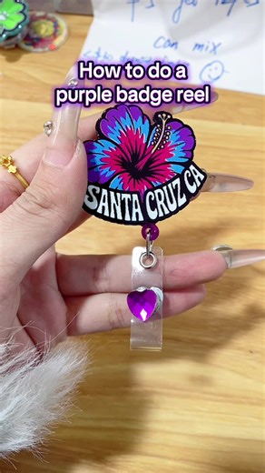 DIY Acrylic Purple Badge Reel Tutorial