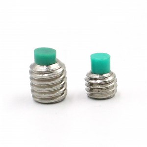 [Hot Item] Slotted Headless/Grub/Set Screws Transparent Nylon 304 Stainless Steel Socket Set Screw with Soft Rubber Tip
