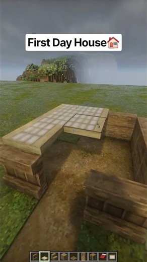 Minecraft First Day House🏠 #shorts #minecraft #gaming