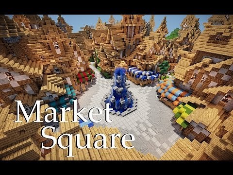 Minecraft Medieval Market Square Tutorial [#1/4] / HTSYMC #5
