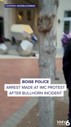 Boise Police say a woman was arrested at a protest near the Grove after using a bullhorn siren on a venue worker and resisting officers. BPD says the siren is not protected as free speech, and the suspect now faces a misdemeanor resisting and obstructing charge. #IdahoNews6 #NeighborhoodNews #BoisePolice