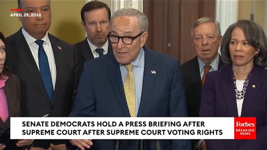 Chuck Schumer calls SCOTUS decision against racial gerrymandering “a return to Jim Crow."Chuck never tires of rolling this one out.