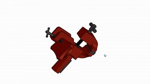 Bench Vise全参数化台虎钳3D模型