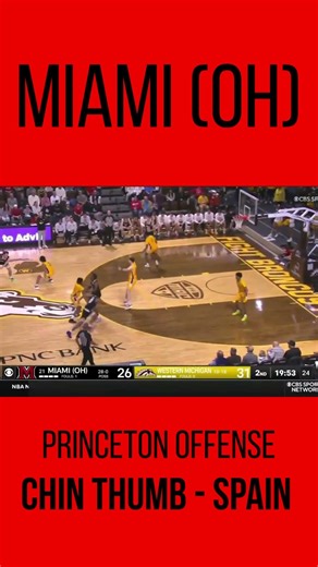 Miami (OH) Princeton Offense - Chin Spain #basketball #collegebasketball