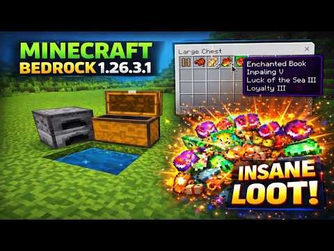 Minecraft Bedrock 1.26.3.1 AFK Fish Farm – Easy & Overpowered