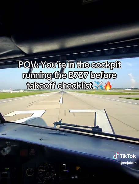 Før takeoff: B737 cockpit sjekkliste