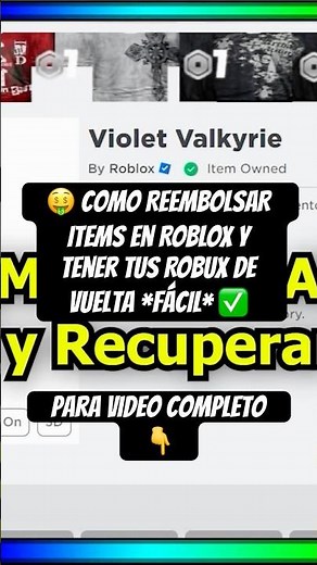 🤑 Como REEMBOLSAR ITEMS En ROBLOX Y Tener Tus ROBUX De Vuelta! ✅ #roblox #robloxenespañol #shorts