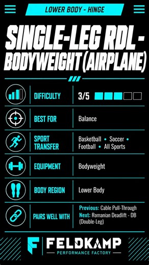 How To Do A Single-Leg RDL - Bodyweight / Airplane (Correct Form)