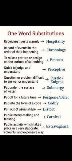 one word substitutions