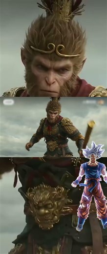 Goku vs Monkey King 🐉 Ultimate Power Battle | Anime Shorts #goku #MonkeyKing #DragonBall #SunWukong