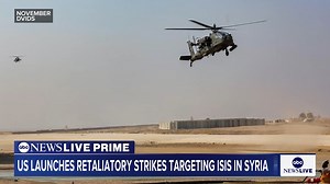 The U.S. military launched retaliatory strikes on Friday against ISIS targets in Syria, according to a statement issued by Defense Secretary Pete Hegseth on social media. More than 70 ISIS targets were struck in Friday’s attacks, according to a U.S. official, by a mix of fighter jets, attack helicopters, and artillery fire. Hegseth said "Operation Hawkeye Strike" was carried out in Syria "to eliminate ISIS fighters, infrastructure, and weapons sites in direct response to the attack on U.S. force