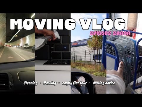 MOVING VLOG 📦 | empty apartment tour + Cleaning + Moving day & Travel Prep