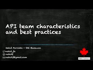 API team characteristics and best practices - Nahid Farrokhi