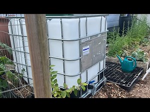 How I cleaned glue from an IBC to use as a rain storage tank.