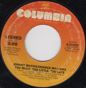 Johnny Mathis & Deniece Williams - Too Much, Too Little, Too Late