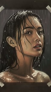 VAD00076Joy in the Rain Pencil Drawing: Master Magical Realism and Expressive Art