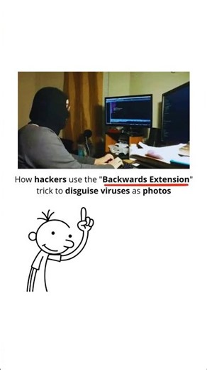 How hackers use the "Backwards Extension" trick to disguise viruses as photos