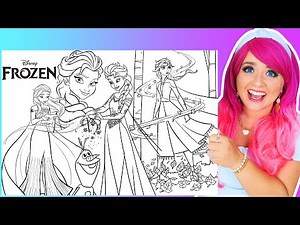 Coloring Frozen Elsa ❄️👱🏼‍♀️☃️ Coloring Pages | Disney Frozen/Frozen 2 Elsa & Olaf Coloring Videos