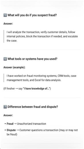 fraud analyst/ dispute and chargeback interview questions and answers #amlkyc #fraudmanager #yt