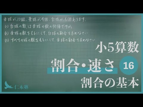 5th grade math [Ratio/Speed ​​16] Basics of ratios