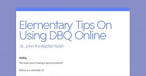 Elementary Tips On Using DBQ Online