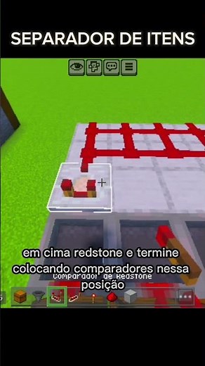 Separador de Itens Simples e Rápido #minecraft #mcpe #separador