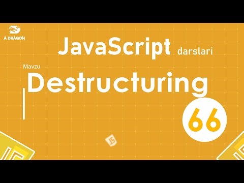 066. Detructuring | JavaScript darslari | O'zbek tilida | JavaScript Amaliyot