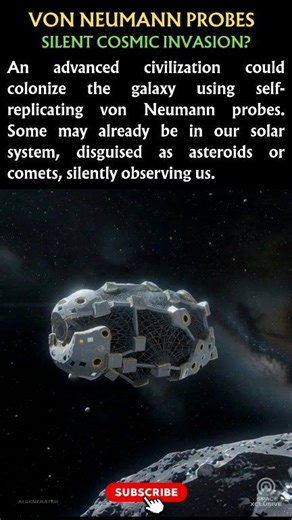 Did you know as per the von Neumann probes - An advanced civilization could colonize the galaxy using self-replicating von Neumann probes. Some may already be in our solar system, disguised as asteroids or comets, silently observing us. #vonNeumann #AlienTech #GalacticMystery #SpaceExploration #SciFi #CosmicWonder #Astrophysics #SelfReplicating #AlienCivilization #DeepSpace #FermiParadox #SpaceMystery #Astrobiology #Cosmos #SpaceTech #GalacticScale #AlienLife #Robotics #AIInSpace #ScienceFiction