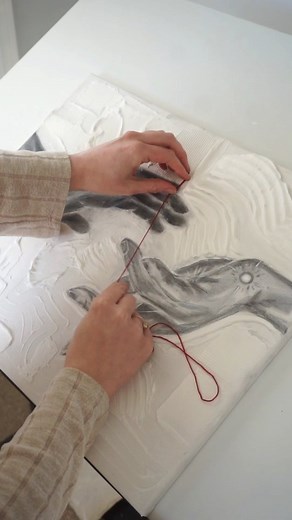 1.5K views · 64 reactions | 'The Red Thread of Fate' 懶 16 x 20"...