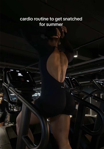 the only cardio routine you need🤞🏽 wearing @DFYNE one piece in size medium regular 15 min incline walk incline 10 speed 4 15 min stairmaster level 7