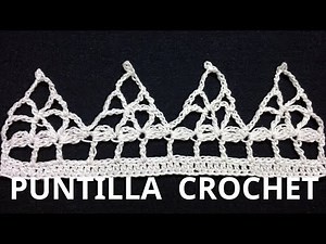 PUNTILLA en tejido #crochet o ganchillo tutorial (n° 40) paso a paso. Moda a Crochet