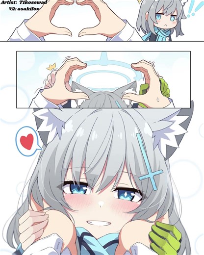 Cute Anime Wolf Girl Wants Your Love! #voiceover #comicdub #bluearchive #shiroko #bluearchivememe