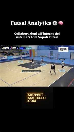 Nicola Masiello on Instagram: "Futsal Analytics – Collaborazioni all’interno del sistema 3:1 del @napolifutsal2012 Nel sistema di gioco 3:1 del Napoli Futsal, l’efficacia offensiva nasce dalla qualità delle collaborazioni e non dalla ricerca diretta e immediata del pivot. L’azione viene costruita attraverso un’elaborazione ampia e strutturata dei tre giocatori, con Borruto, @javier_salas93 e @luis_bortoletto che applicano in modo continuo collaborazioni a due e a tre giocatori per manipolare l’o